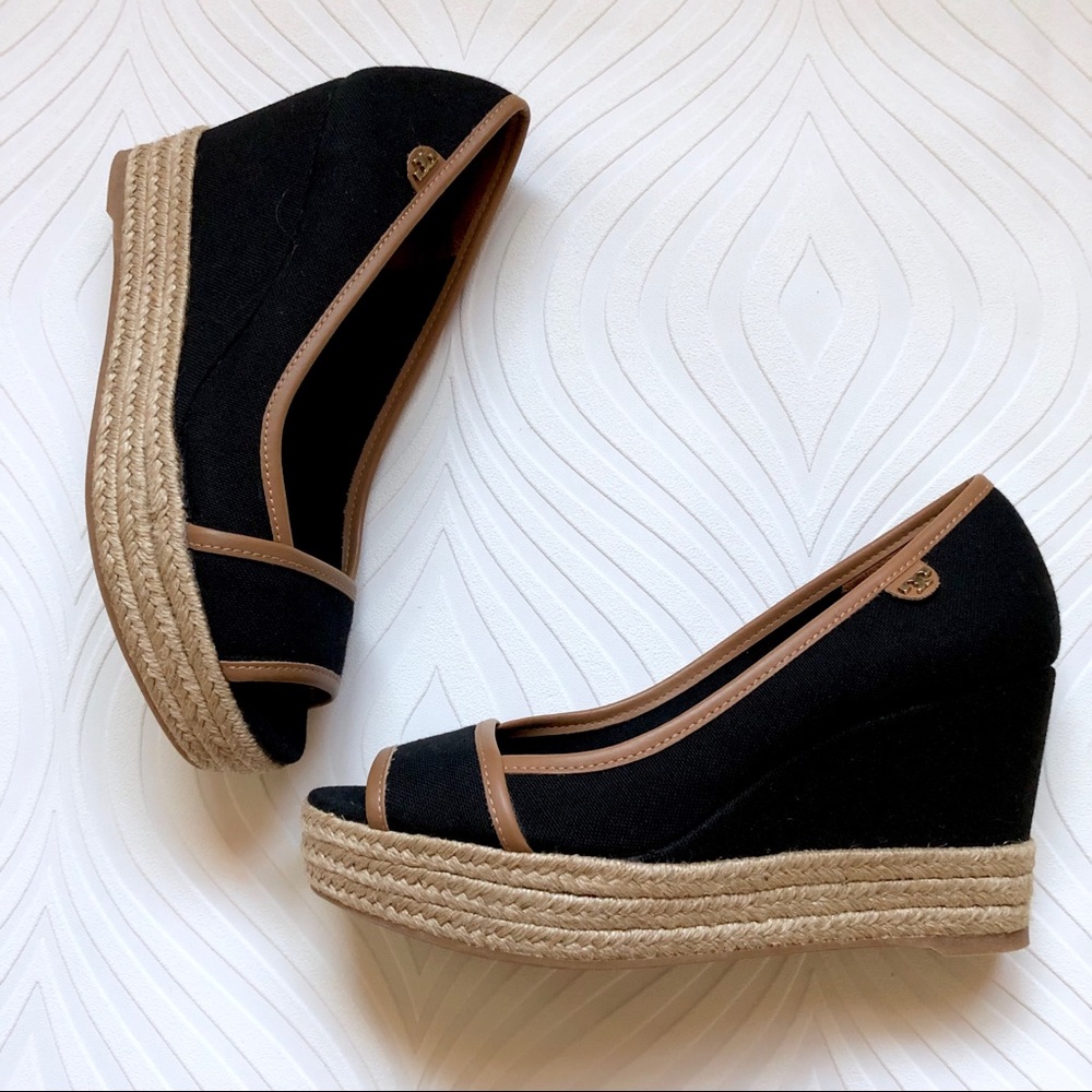 Tory Burch Majorca Peep Toe Wedges